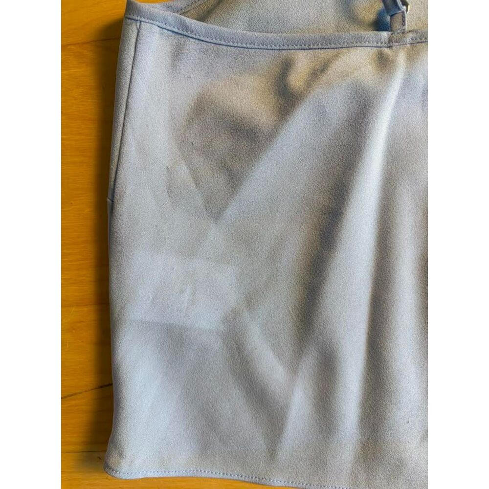 Veronica Beard Silk Light Blue V-Neck Cropped Camisole Top - Picture 7 of 8